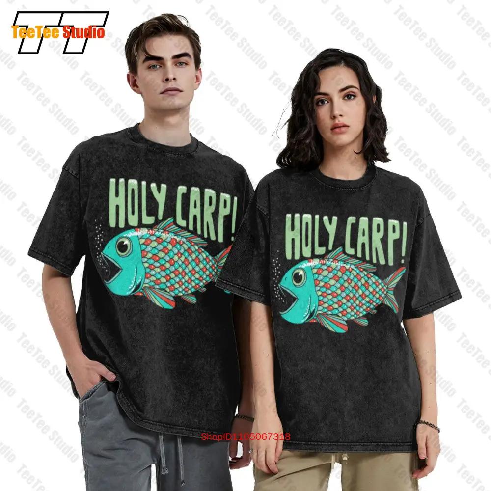Holy Carp Angler Holy Crap Fly Fishing Plus Size Oversized T-Shirt IJ93