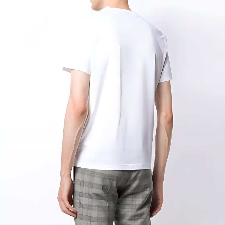 PRADA T-Shirts Men's White Crew Neck Moderate DNA829-11CD-FO009-S-221