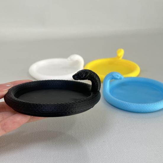 3D Printed Snake Tray Desktop Decorative Trinket Dish Multifunctional Jewelry Display Tray for Bracelet Earring Necklace