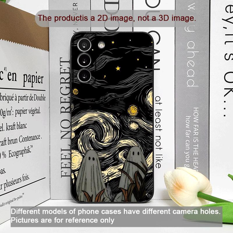 Abstract Art Funny Ghost Pattern Phone Case for Samsung Galaxy A56 A42 A14 A55 A16 A54 A36 A53 A52 A51 A06 A04 5G Soft Cover Y2K