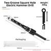 Square Hole Drill Bit For Hammer Drill Two Groove Two Slot Round Shank Twist Square Hole Drill Bits For Woodworking Tools