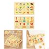 Children Wooden Puzzle Matching Toy Montessori Education Sorting Board for Boys and Girls