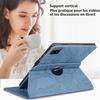 Case + Tempered Glass for Xiaomi Pad 6 / Pad 6 Pro, Rotating Case Synthetic Leather Tree Pattern Blue
