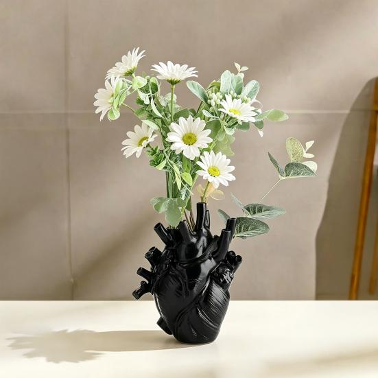 Vaso Decorativo, Vaso Decorativo a Forma di Cuore per Decorazione Composizioni Floreali, Camera da Letto Soggiorno Balcone Giardino Davanzale Arredamento Casa