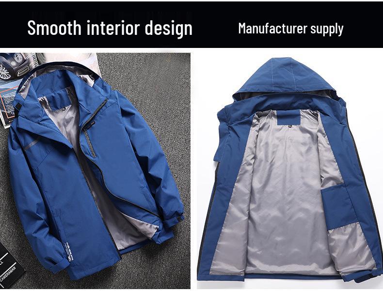 Unisex Windproof Waterproof Lightweight Travel Jacket - Plus Size, Loose Fit for Spring and Autumn
