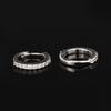White Cubic Zirconia Stud Earrings 925 Silver Yellow Gold Plated