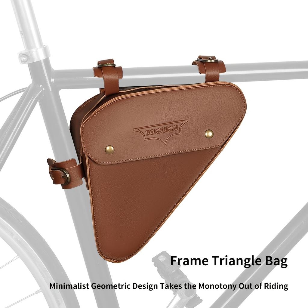 Retro Bicycle Bag, Bike Triangle Bag and Frame Bag, Mountain Bike Saddle Bag, Top Tube Bag, Tool Bag, Cycling Equipment