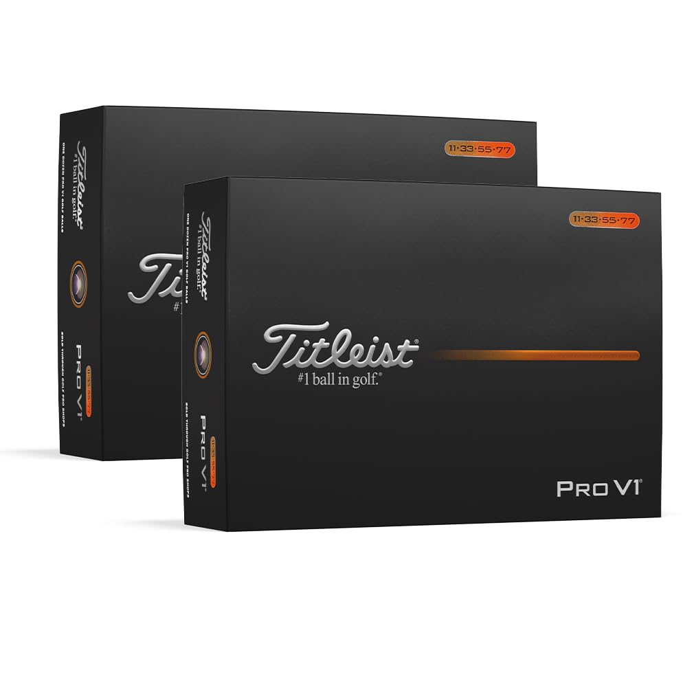 

Titleist PRO V1 2025 Белый с двойным номером (Набор из 2 дюжин, 24 мяча)