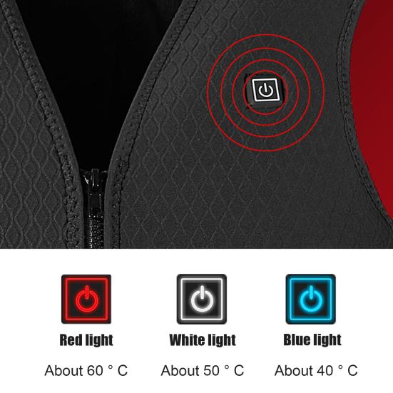 Heating Waistcoat 5 Heating Zones 3 Adjust Mold Comfortable to Wear V