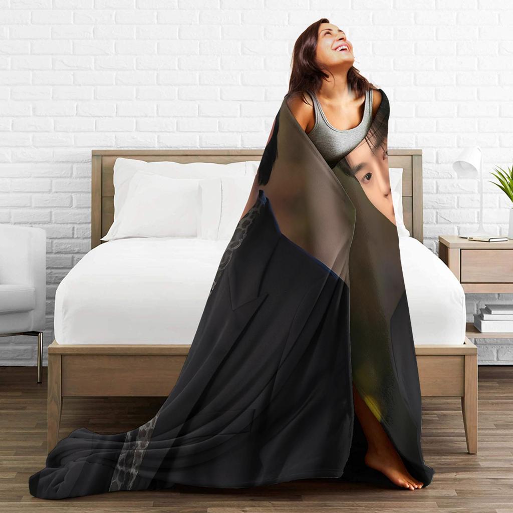 Song Kang Korean Pop Blankets Quality Warm Soft Throw Blanket Autumn Picnic Bedroom Comfortable Bedspread