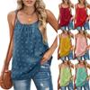 Maieu de vară pentru femei, cu bretele spaghete ajustabile, camisol, fără mâneci, din șifon cu pompon