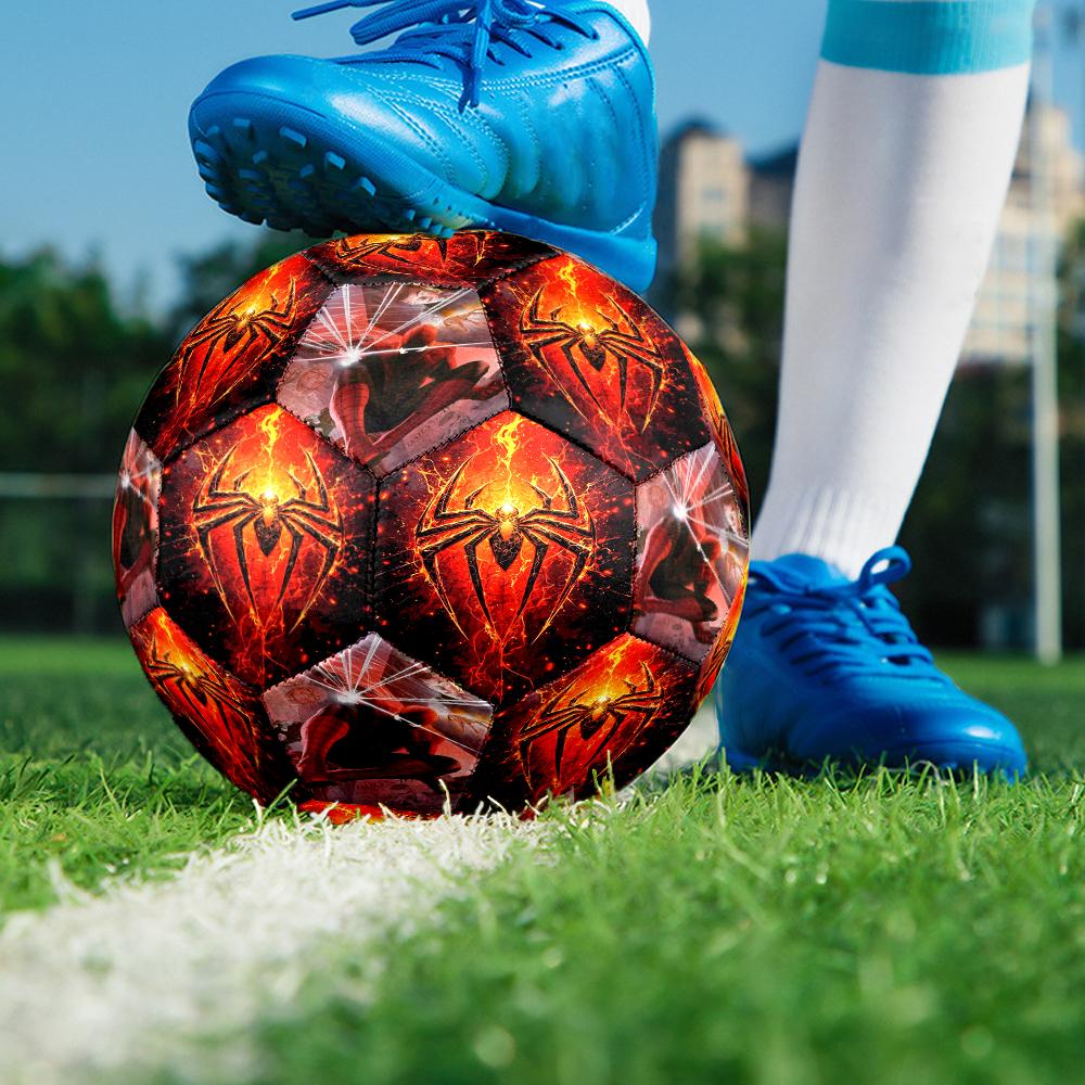 Red Spider Art Size 5 Soccer Balls, Anti-Slip, Protective Football, Outdoor Sport, a Unique Gift Suitable for him/her, Birthdays