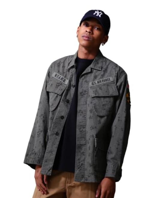 

Avirex Air National Guard Jungle Fatigue Size Jacket, Men s, L, 384, Camo, 783-3252046