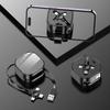 5A Bracket Retractable Three-in-One Fast-Charging Data Cable /Micro USB/Type-C Connectors for Mobile Phones Car