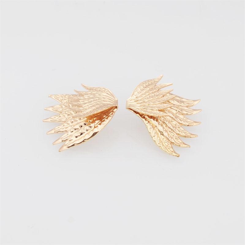 2025 New in Angel Wings Bohemian Gold Color Metal Small Earrings for Women Double Layers Wings Ear Jewelry femme orecchini