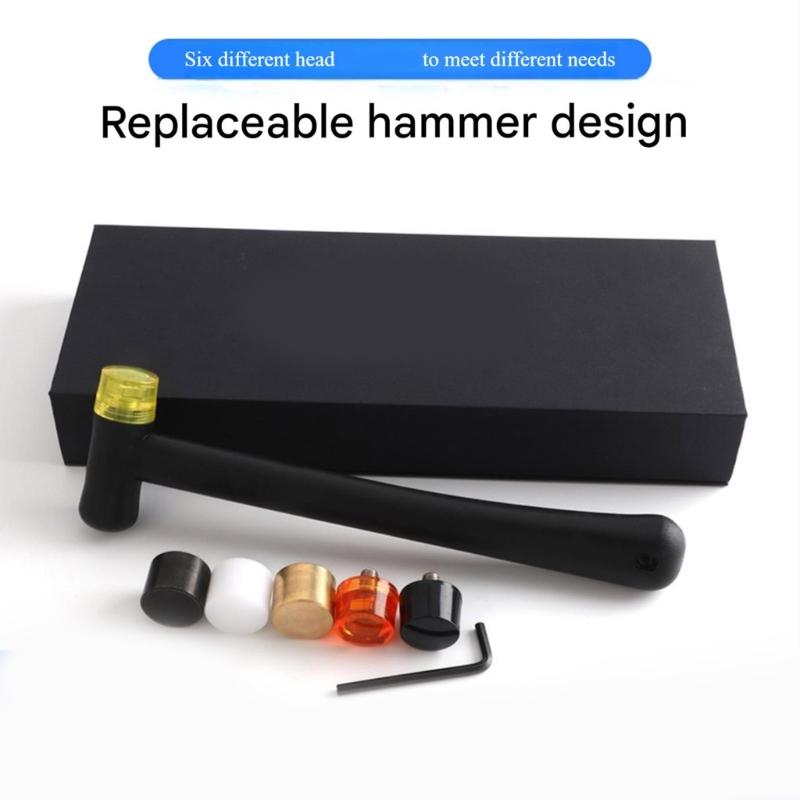 Sturdy Plastic Metal Combination Hammer With Replaceable Heads For Accuracy Jewelry Crafting And DIY Projects