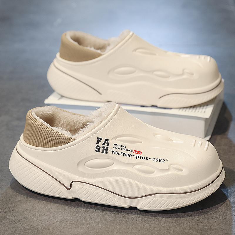 

Men s slippers winter outdoor Warm Fluffy slippers 2024 Winter Slippers Home Plush Women Cotton Shoes unisex winter cotton shoes 45