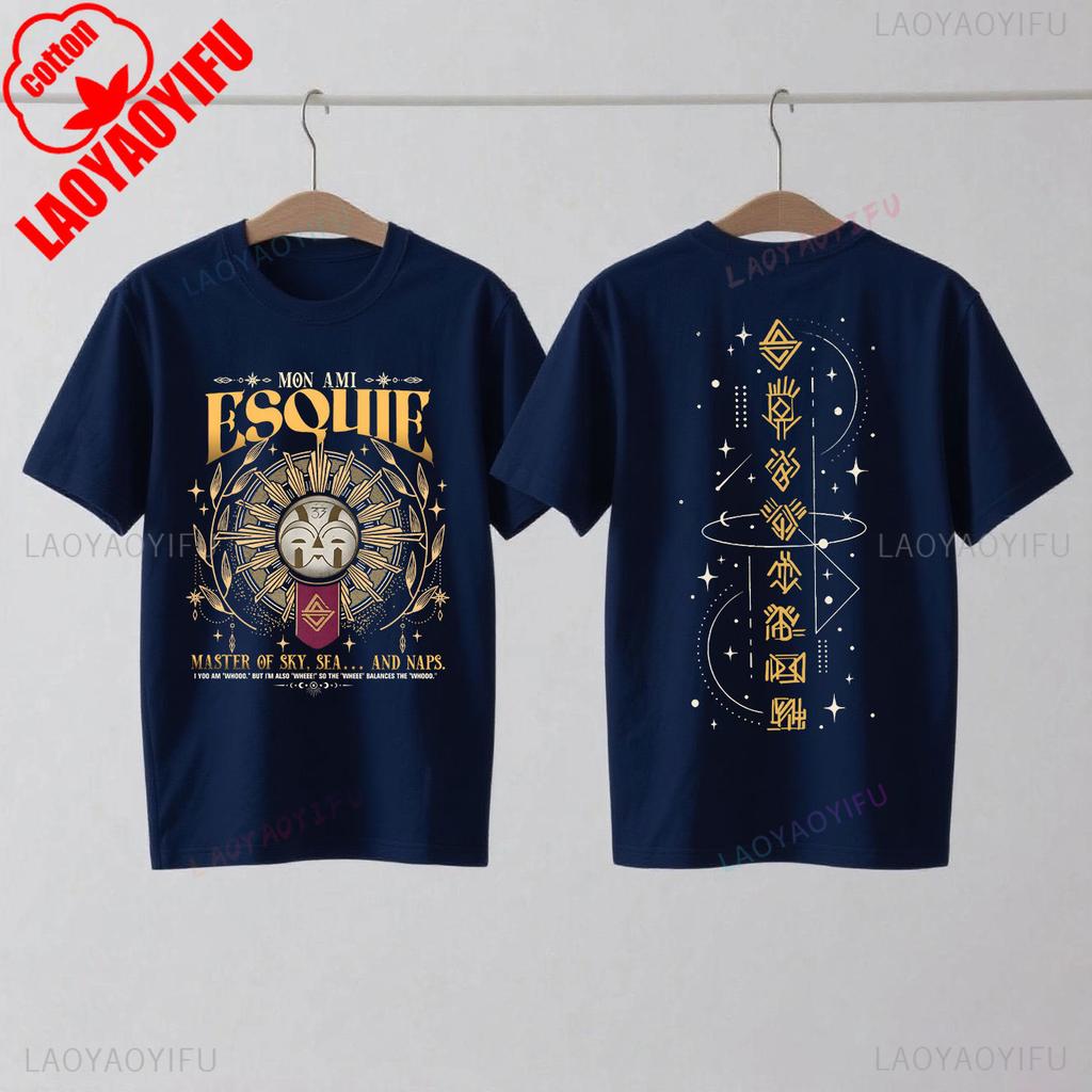 Koszulka Esquie Clair Obscur Expedition 33 Zabawna koszulka Esquie dla graczy dla fanów Prezent Moda letnia Casual Miękka bawełna Krótki rękaw Top