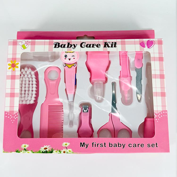10-Piece Baby Care Set: Nail Clippers, Scissors, Toothbrush, Nasal Aspirator