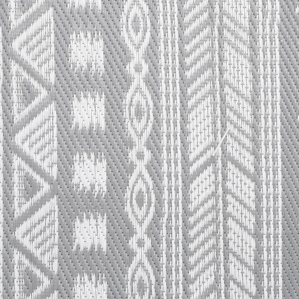 Outdoor Rug ARAKIL Grey 190 x 290 cm PP