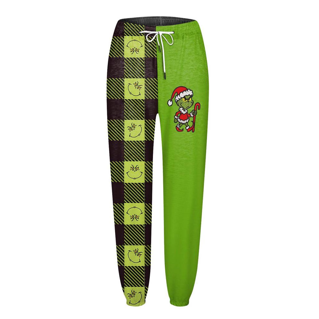 Women's Casual Fashion Christmas Printed Casual Sweatpants Elastic Waist Drawstring Pants