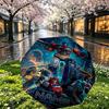 Custom Name Personalized Transformers Print Umbrella, Auto Open Close, 8‑Rib Sturdy Frame, Commute Camping Hiking Use, Birthday Gift
