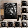 Modern Abstract Animal Lion Bear Leopard Deer Posters and Prints Canvas Painting Wall Art Wild Animals Pictures for Living Home Decor