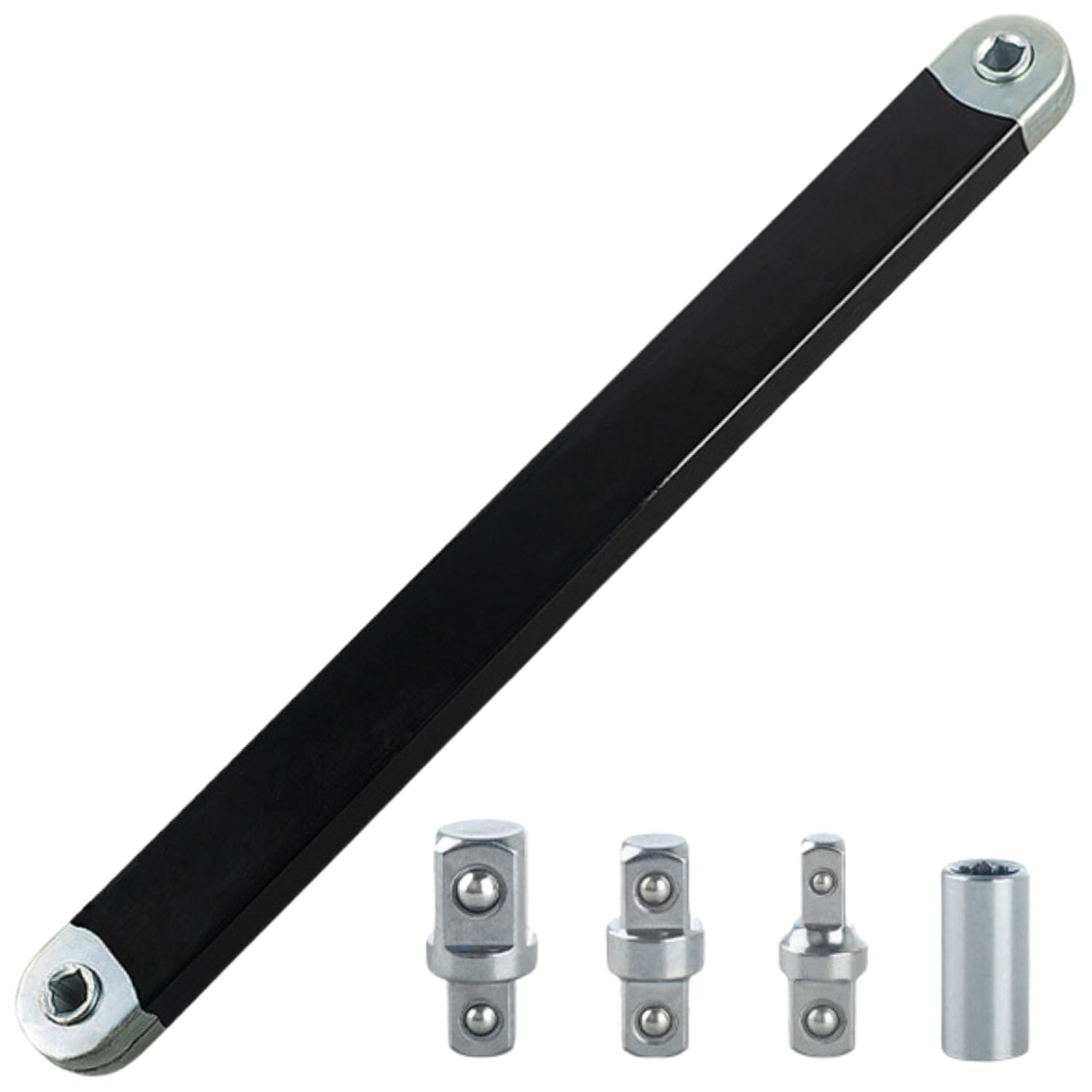 

РиНан. Трещоточный удлинитель гаечный ключ рожковый смещенный адаптер трещотка обезьянка удобный инструмент черный