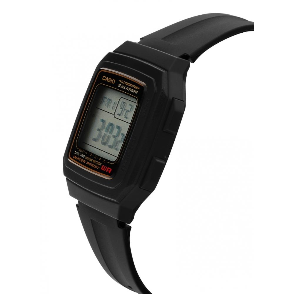 Casio F 201wa 9adF  F 201wa 9a  Digital Square SportS Soldier Men S Pu Watch