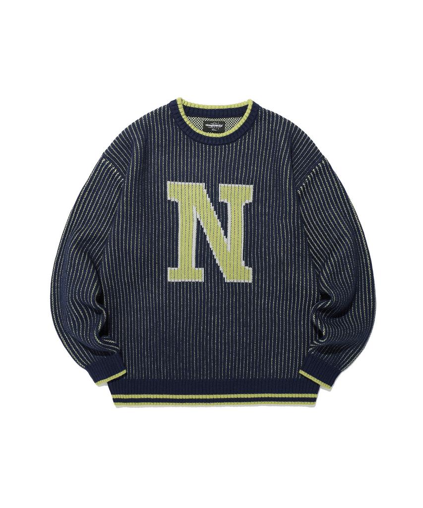 NICEGHOSTCLUB Big N Knit_Navy(Ng2Gfuk601A)