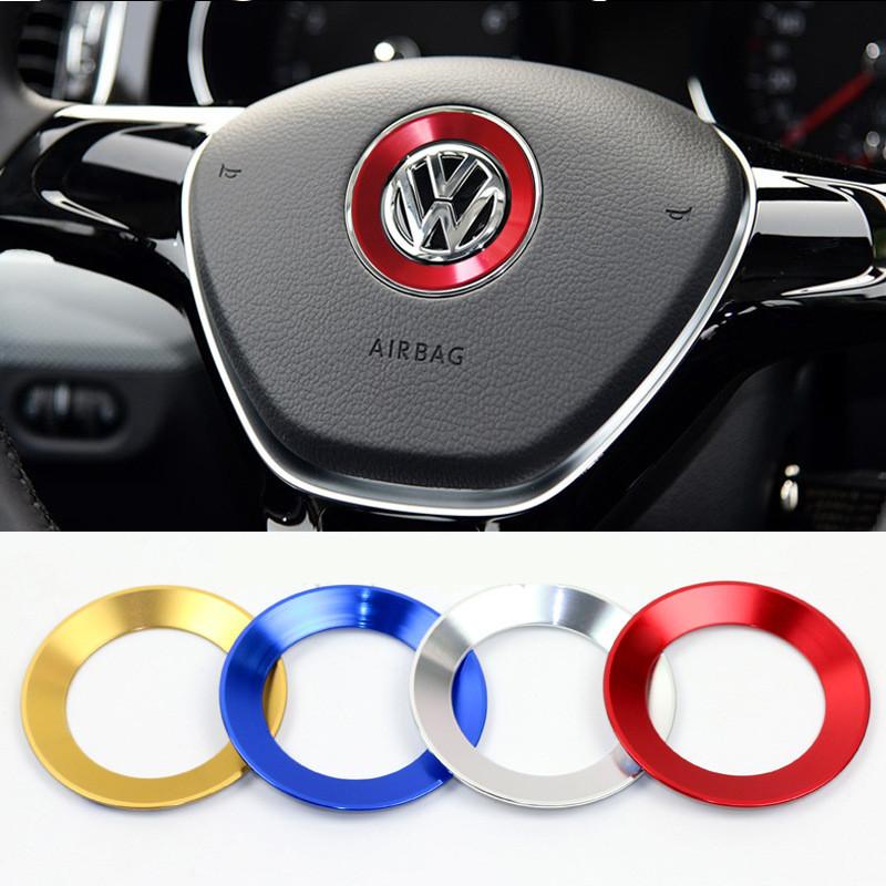 Ceyes Car Styling Steering Wheel Emblem Decorative Circle Ring Accessories Case For Volkswagen VW Golf 5 Polo Jetta Mk6 Covers zq2