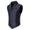 Men's Paisley Gothic Vest Victorian Steampunk Waistcoat with Notched Lapel for Tuxedo Formal Events Themed Weddings