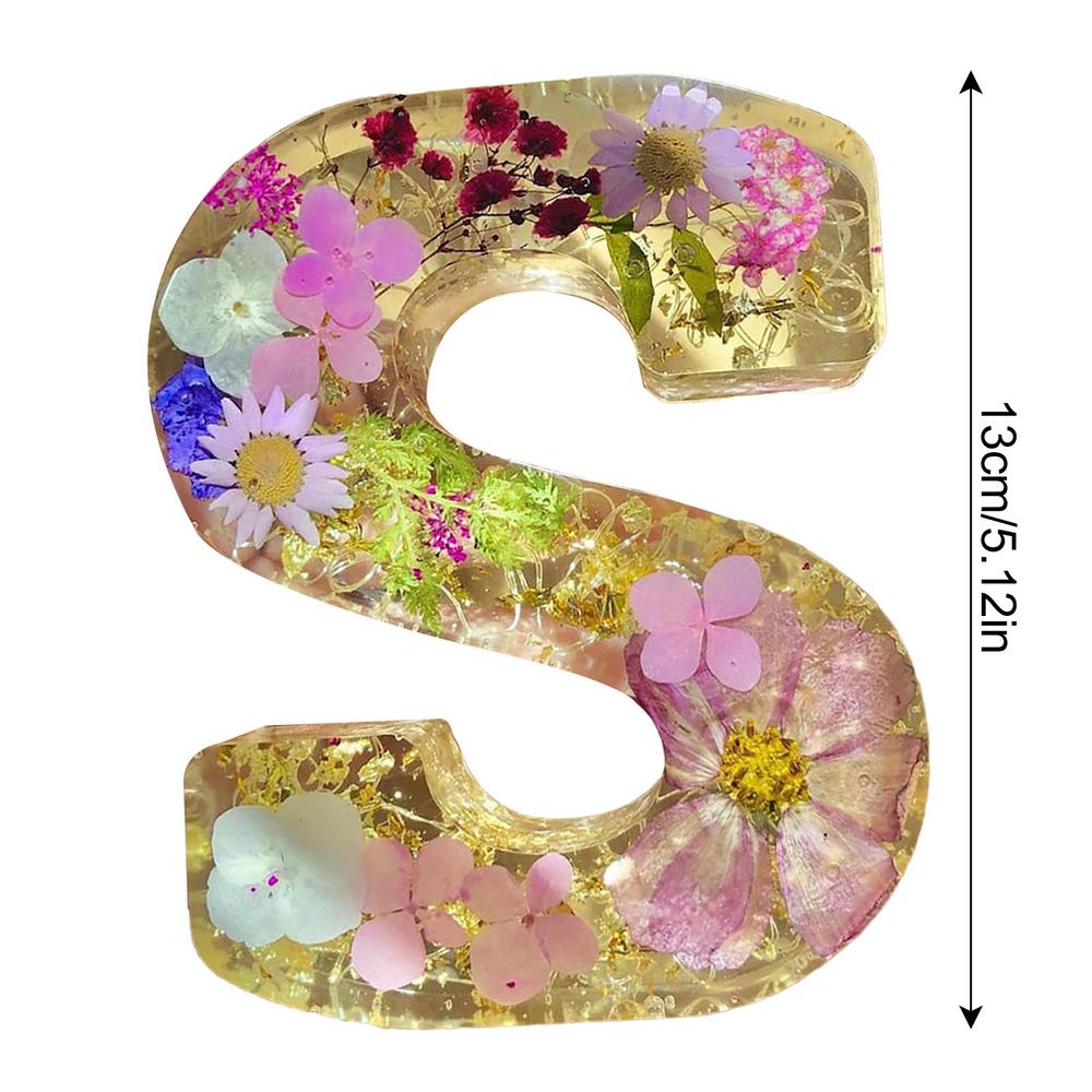 Creative Large Letter Floral Night Light 26 Letters A-Z Dry Flower Simulation Floral Letter Light Valentine's Day Gift