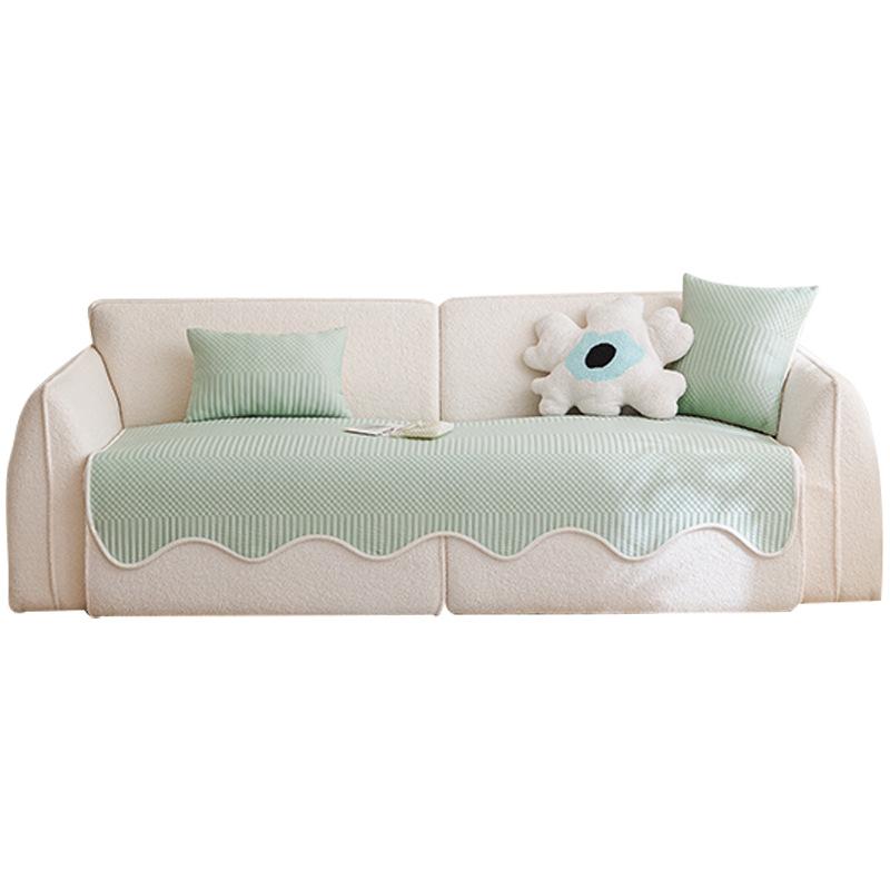 Summer Cool Doudou Sofa Mat Mat Mat Special-Shaped Non-Slip Sofa Cover  New Straight One-Piece Sofa Cushion