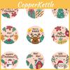 Adhesive Christmas Self Sticker With Santa And Reindeer For Gift Bag Decor Party