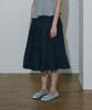 Apeijeu [Two Way] Cancan Shirring Long Skirt(Navy)