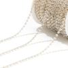 1 Meter Stainless Steel Glass Faceted Beaded Chains 3mm Eyeglass Beads Handmade Rosary Chain for DIY Necklace Bracelet Anklets