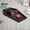 Halloween Party Serving Dish Gothic Tray with Engraved Skeleton, Wooden Charcuterie Board, Casket Creative Entryway Key Holder Shape Storage