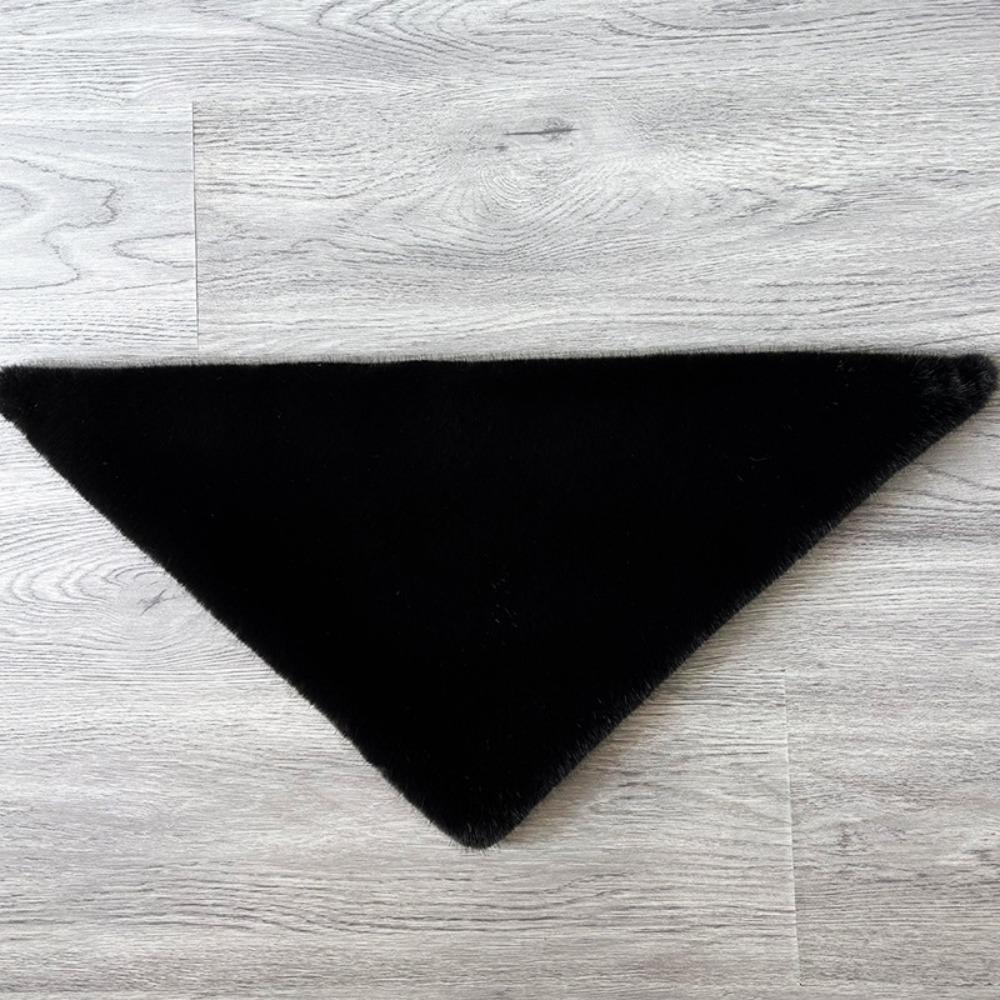 Faux Fur Plush Scarf Soft Plush Faux Fur Neck Scarf New Faux Fur Scarf  Daily Wear Black