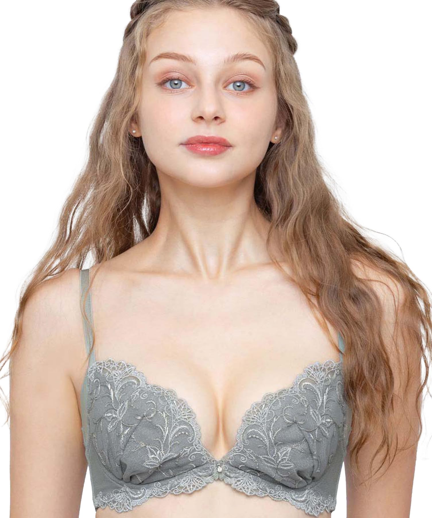 

Бюстгальтер с высоким уменьшает неровности на спине и по бокам сглаживает подходит до большого размера G Стиль Бюстгальтер BYK308 GR F65 [Amphi] бока, жир, спина, чашка, [Стройный