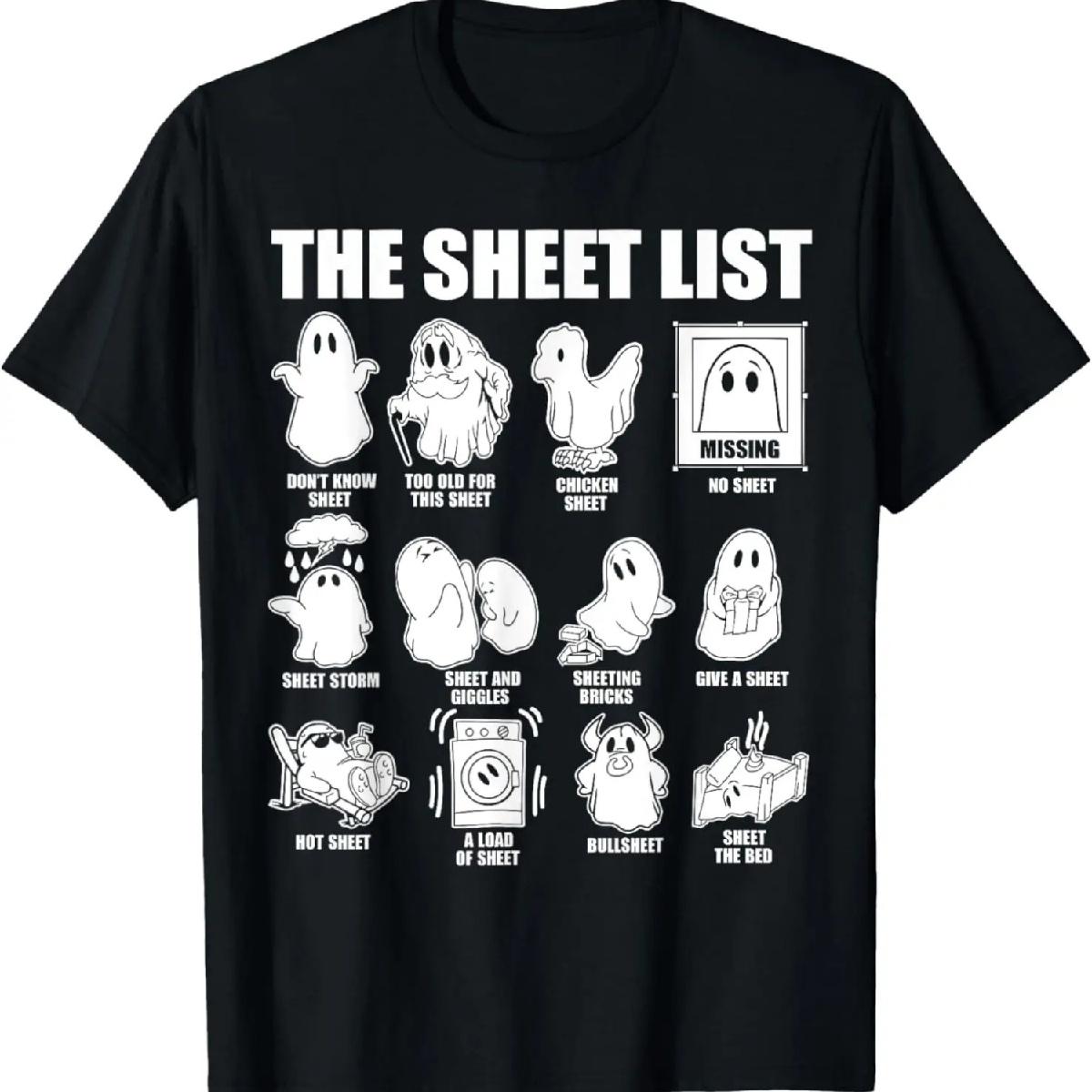 Halloween funny shirt Boo Sheet Halloween the sheet list T-Shirt XXXXXL разноцветный