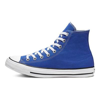 Chuck Taylor All Star Couleur Saisonnière Chaussures en Toile Montantes Confortables Baskets Unisexe Bleu Blanc 164934C