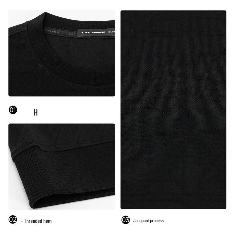 LILANZ Men's Jacquard Round Neck Lambswool Blend Sweatshirt