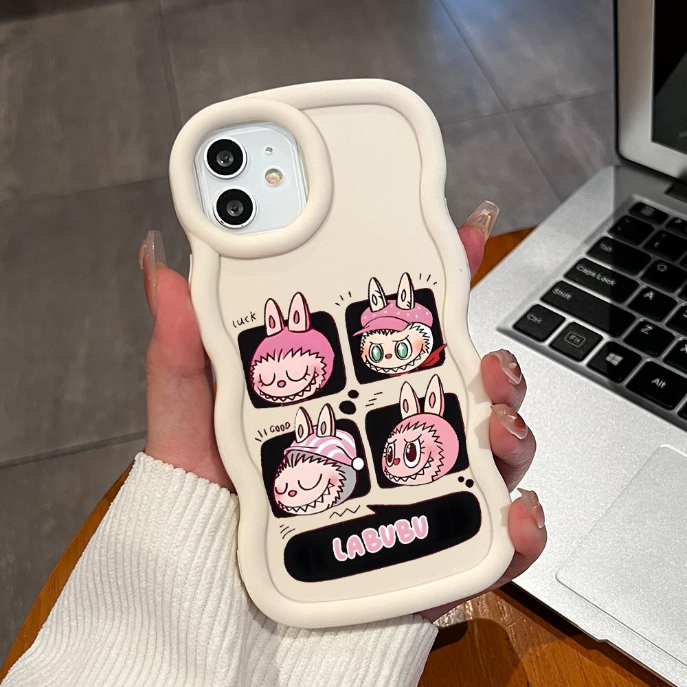 Big Wave Edge Weiches Silikonmaterial Macaron-Telefongehäuse Stoßfestes Schutzgummigehäuse für iPhone Samsung Huawei Honor Xiaomi Redmi OnePlus Moto