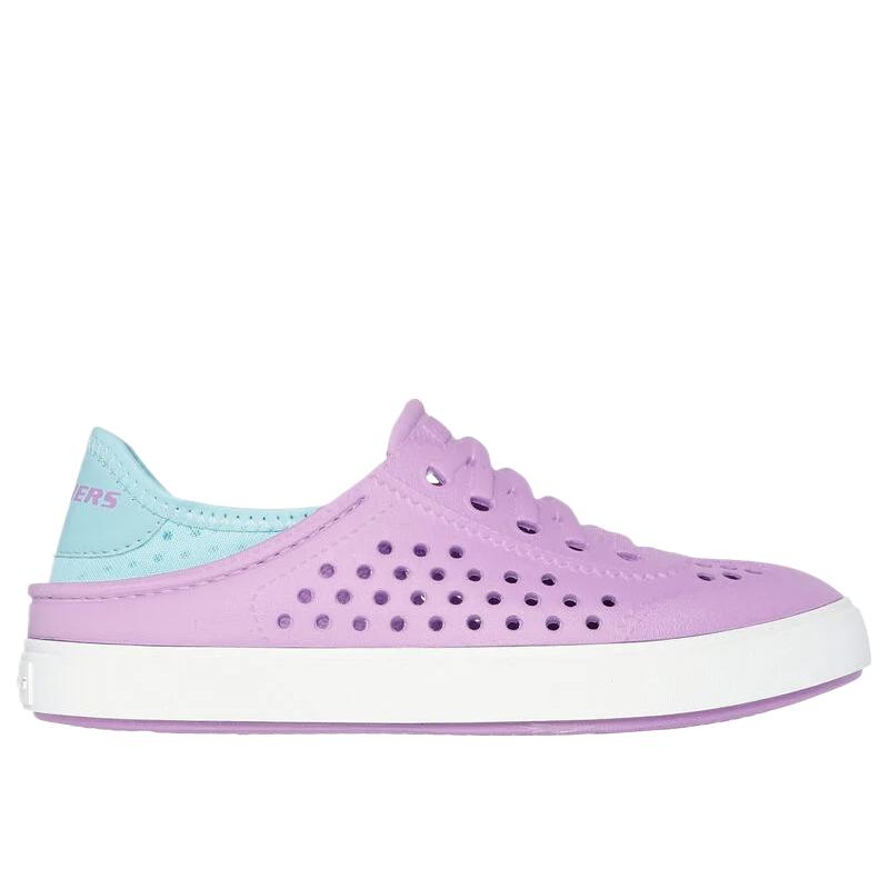 Skechers Kids Foamies Breezy Steps Comfortable Fashionable Versatile Simple Non-Slip Shock Absorbing Low-Top Sandals Kids sandals Purple 308201L-LVAQ