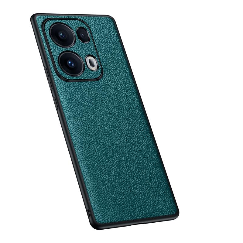 

Подходит для чехла для мобильного телефона OppoReno13, полностью закрывающий, противоударный 12pro, деловой, высококачественный кожаный чехол с рисунком личи для мужчин и женщин OPPO Reno11