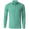 Camisa de Manga Larga para Hombre Casual Cuadros Color Verano Impresión 3D Camisa con Cuello Solapa Verano Nueva Moda Ropa Casual para Hombre Unisex Tops