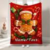 1pc Red Christmas Blanket Candy Gingerbread Man Printed Skin-Friendly Soft Blanket  New for Home Christmas Decoration