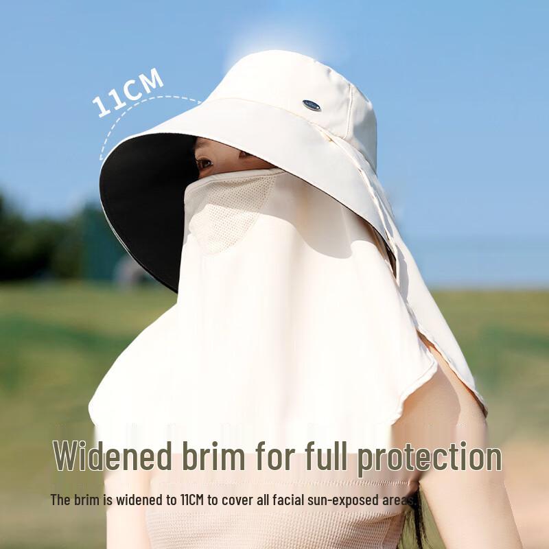 Large Brim UV Protection Ponytail Sun Hat