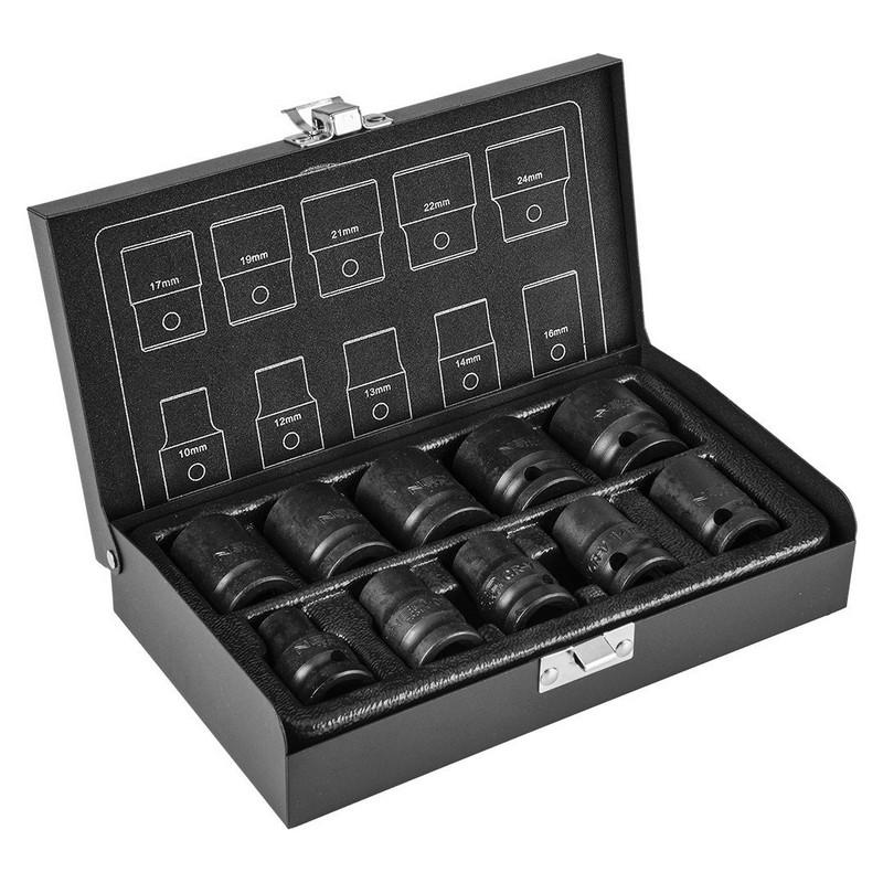 Impact Sockets 1/2'' 10-24Mm 10 Pieces - T N12-101